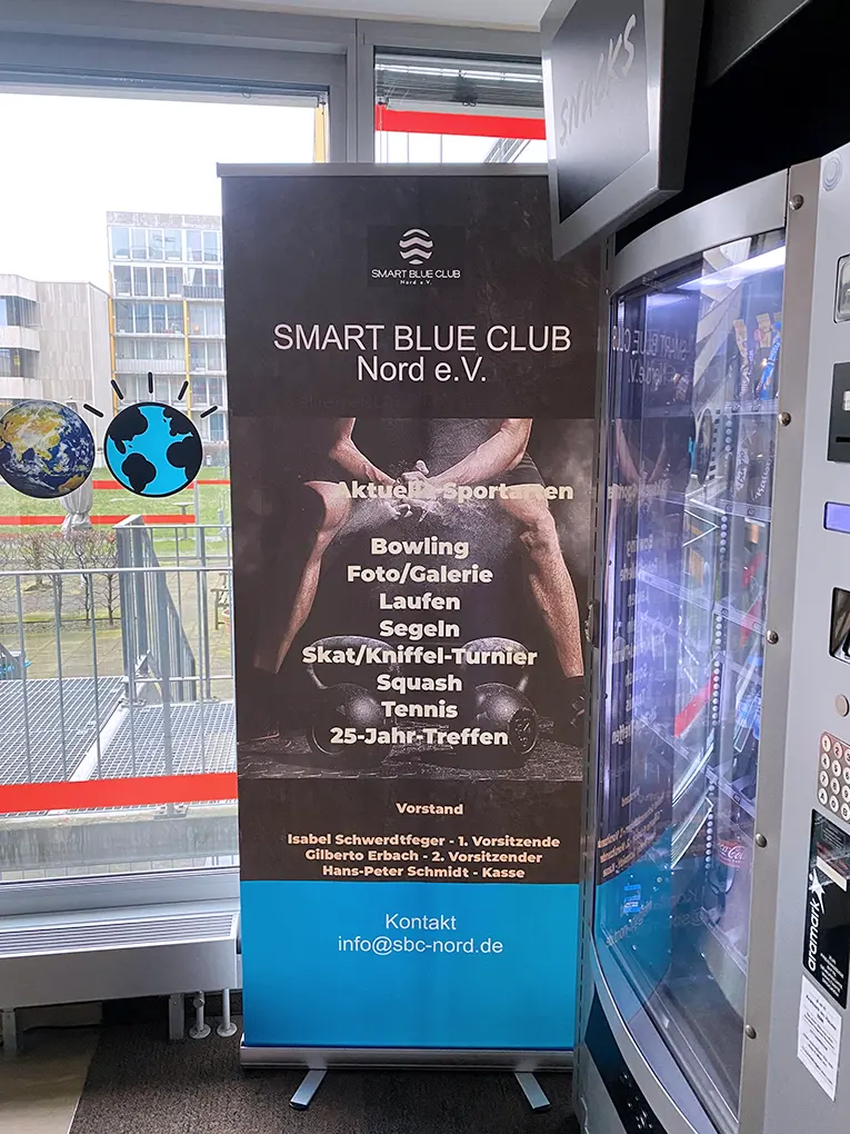 Aufsteller vom Sportverein Smart Blue Club Nord e.V.